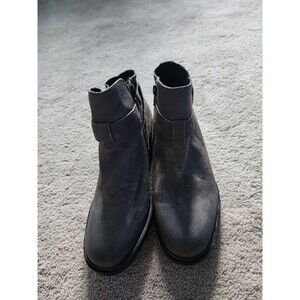 Born Jorgette Ankle Boots Booties Shoes Womens Size 7 Gray Distressed Suede